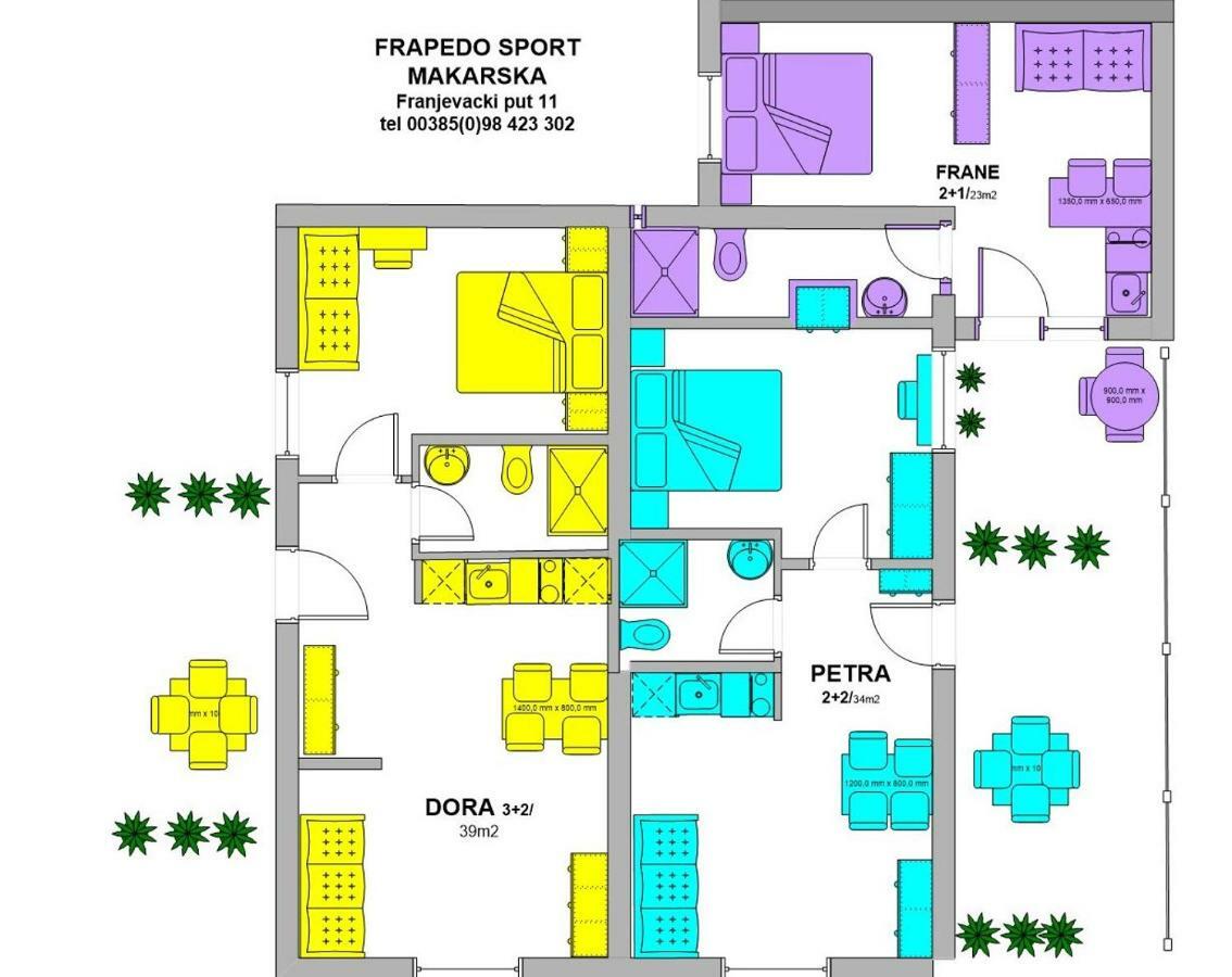 Frapedo Sport Makarska Apartment Exterior photo